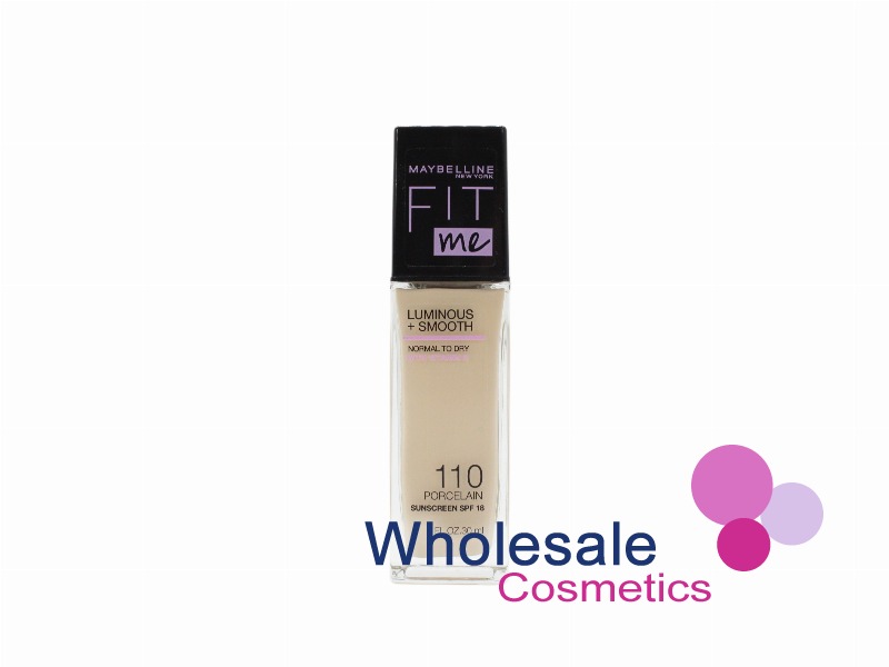 6 x Maybelline Fit Me Luminous & Smooth Foundation - 110 PORCELAIN